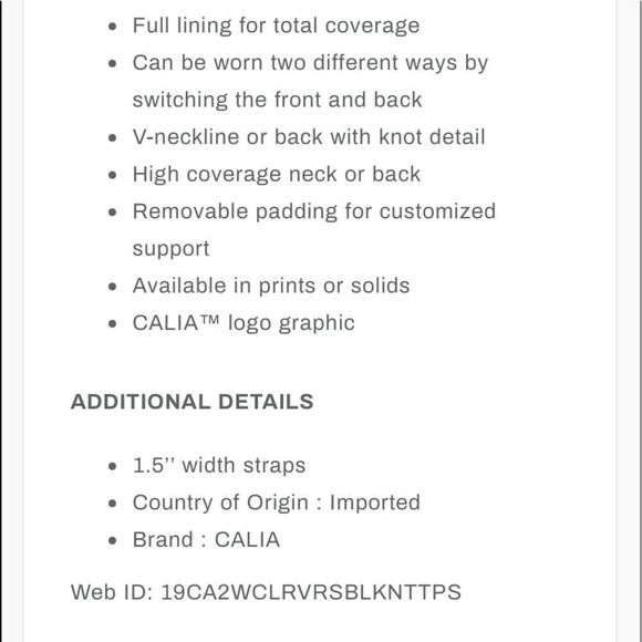 Calia Swim Top  - Picture 6 of 6